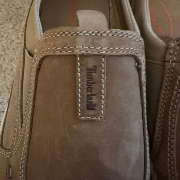 Timberland Block Island slip on Tan leather loafers size 11.5 Excellent Conditio